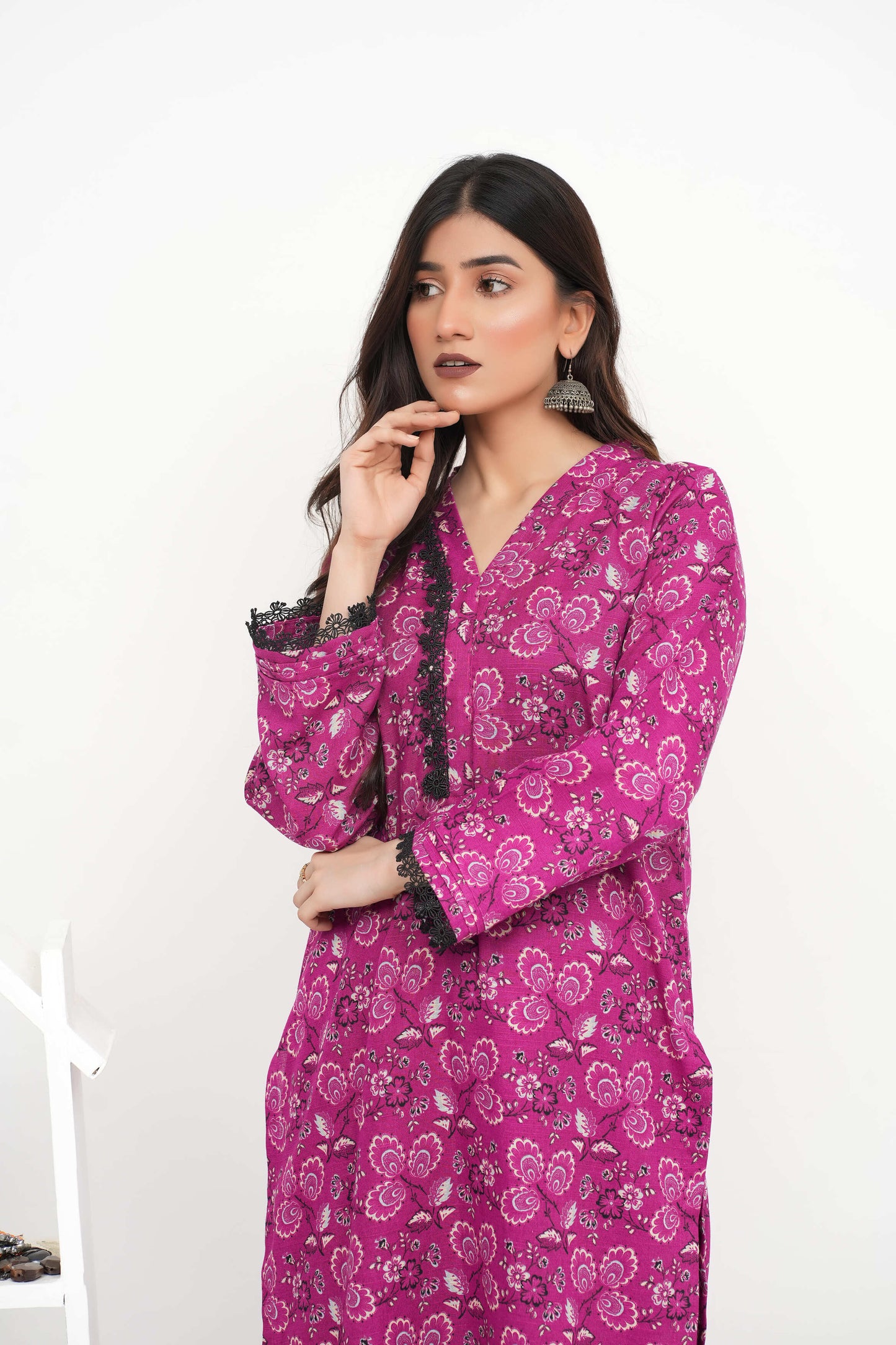 Pink Printed Khaddar 2PC