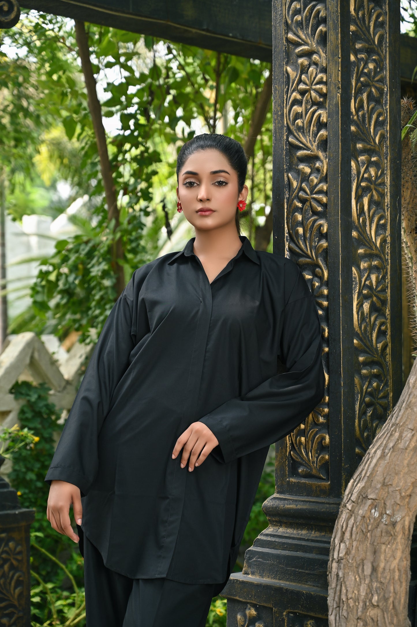 2-Piece Plain Black Co-Ord Set – Perfect Stitches By Maryam