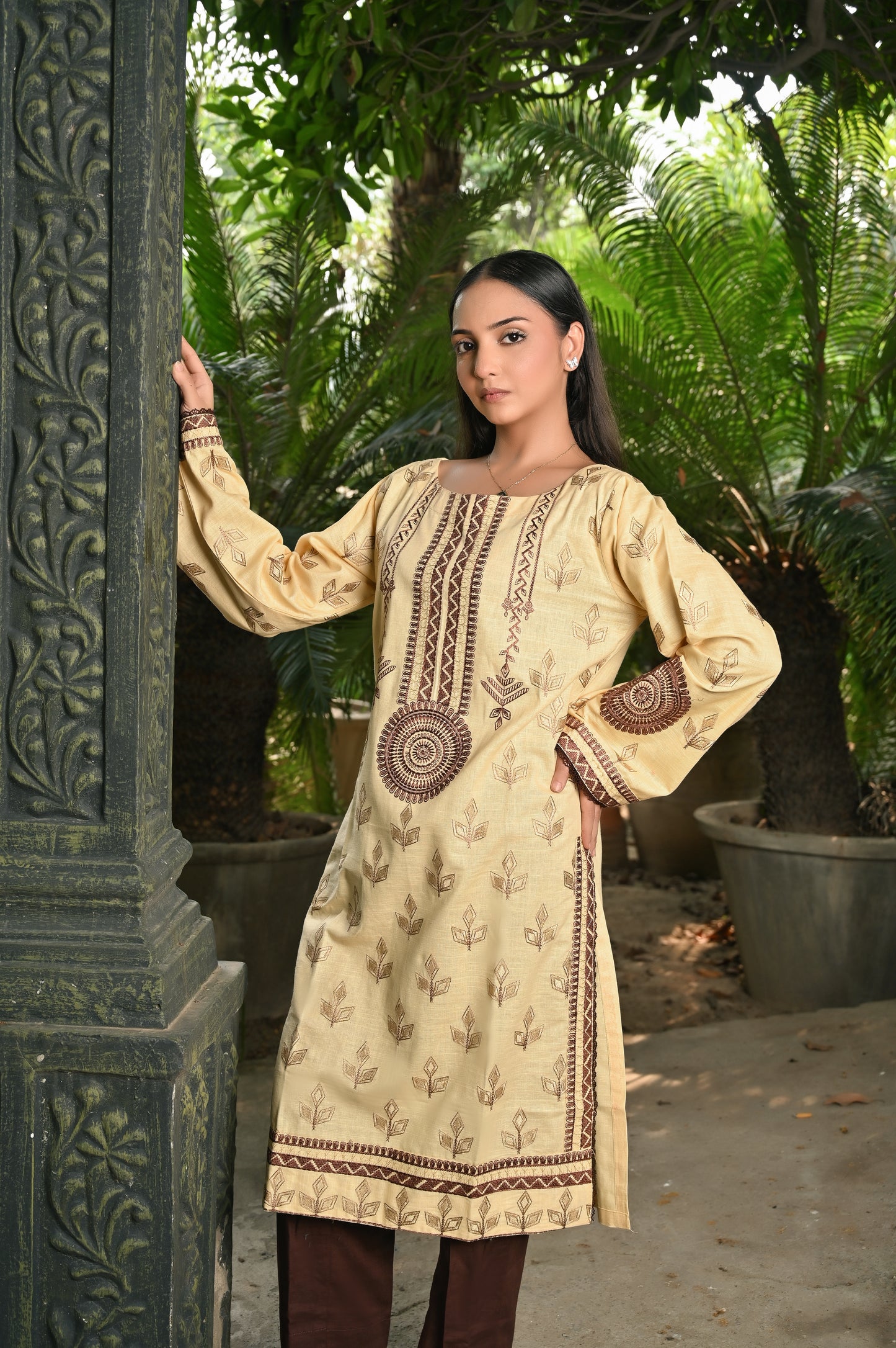 Skin Khaddar Embroidered 2Pc