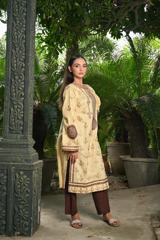 Skin Khaddar Embroidered 2Pc
